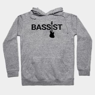 Bassist Bass Guitar Silhouette Light Theme Hoodie